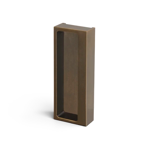 Cuvette encastree laiton Quincalux pose encollee, vendue a l unite, porte galandage ou placard, manufacture belge