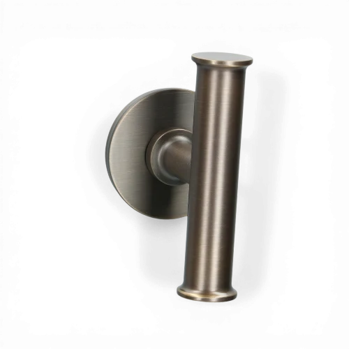 Bequille de porte en T laiton massif patiné nickel mat satiné – Quincalux