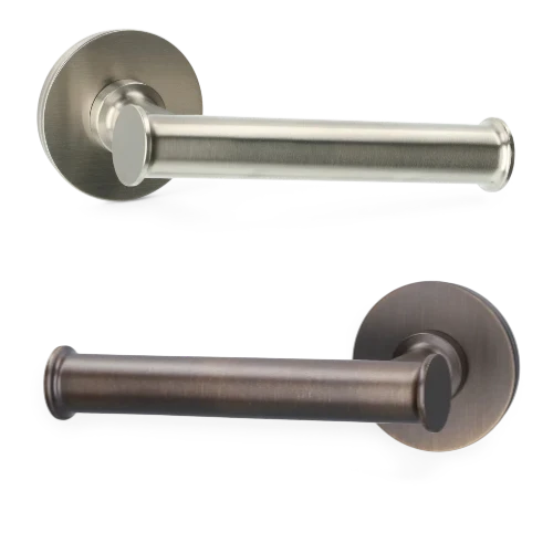Bequille de porte laiton Athena Quincalux, visuel collection mix finitions, design classique