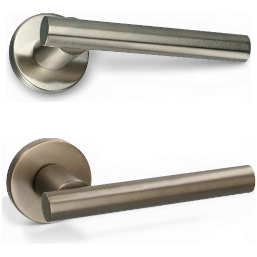 Poignée de porte Quincalux Madrid en laiton massif – vue d'ensemble avec différentes finitions