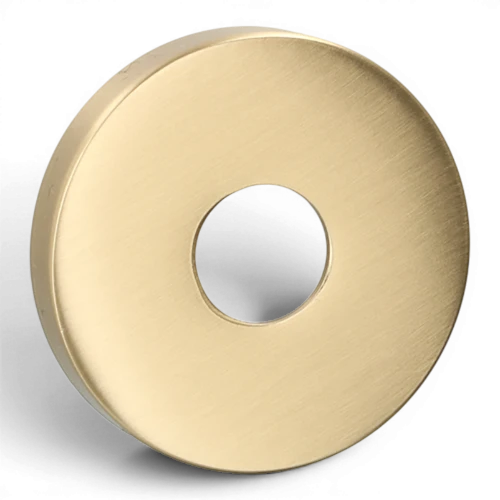 Rosace ronde laiton brosse Quincalux diam 50mm, polyvalente, 70% des projets interieurs